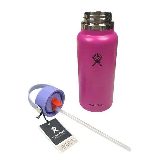 Hydro Flask Flex Remix Wide Mouth w Flex Straw Cap - 32 oz - Holiday Punch - Picture 2 of 5